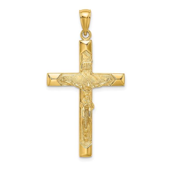10K Yellow Gold Crucifix Charm